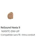 Face avant de l'appareil auditif resound nexia NX 9ITC-DW